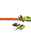 40V Cordless Hedge Trimmer Kit With 24 Inch Dual Steel Blades And Fast Charger, includes trimmer and charger for easy garden care.