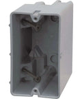 1 Gang Electrical Box for Lighting and Fans, Heavy Duty Ceiling Fan and Light Fixture Mount, gray plastic box with wire clamps
