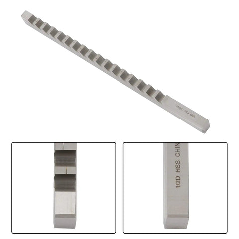 Half Inch D Type Keyway Broach Set High Speed Steel Manual Broaching Tool For Metal Iron And Brass Use With Arbor Press