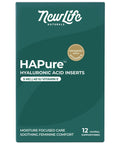HAPure Hyaluronic Acid Vaginal Suppositories With Vitamin E For Women Hydration And Dryness Relief Hormone Free Formula 12 Count