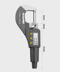Pro Grade Digital Micrometer Measuring Tool For Precision Inch And Metric Thickness With 0.00005 In 0.001 Mm Accuracy, 0-25 Mm Range