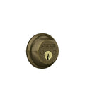 Two Sided Keyed Deadbolt In Antique Brass Finish With Snap N Stay Design For Exterior Doors ANSI Grade 1 Security Upgrade