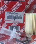 Lexus Toyota Oil Filter Set With Drain Plug Gaskets 04152 Yzza1, 5 Pack, OEM Quality Replacement Filters box and components visible