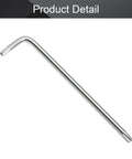 Long T27 Tamper Proof Torx Star Bit Wrench L Shaped Pro Grade Heavy Duty Bit Driver For Fasteners Nickel Plated 45 Steel Finish Corrosion Resistant Chamfered Ends For Smooth Insertion, 115mm