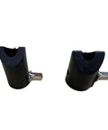 Premium Electronic Drum Cymbals Arm Positioner And Anti Rotation Limiter Bracket Locator, black plastic with metal fittings, secure cymbal attachment.