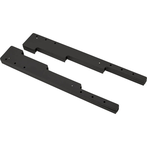 Black Aluminum Finned Universal Wire Management Loom Set Fits Up To 9.5mm Wires with mounting brackets shown