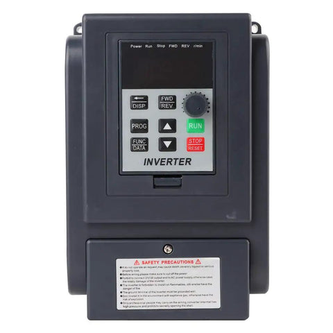 Variable Frequency Drive VFD 1 Phase 220V To 3 Phase 380V Output 1500W Motor Speed Controller With Flame Retardant Shell Rugged High Speed Control For Heavy Duty Industrial Equipment, front view