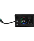 LCD Display For Ebike And Scooter 24V To 72V Smart Color Meter With Waterproof Connector showing ride data and indicators