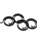 5 Pack Black Torsion Return Springs for Door Handle Replacement, heavy duty, 19mm inner diameter, displayed in a stack