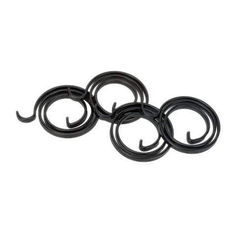 5 Pack Black Torsion Return Springs for Door Handle Replacement, heavy duty, 19mm inner diameter, displayed in a stack