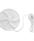Kick Dirt Turbo Spinner Mini Portable Washer For Buckets With Ultrasonic Deep Clean System For Socks Underwear And Tiny Loads Super Handy For RV Camping Travel And Dorm Life Fresh Threads Sorted, white ultrasonic unit with power cord.