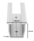 Cross-section of thickened aluminum rail from Heavy Duty Solar Panel Mounting Kit With Thickened Aluminum Rails And Durable Clamps For Outdoor Installations Sturdy Rail System Designed For Rooftop And Ground Mounts