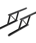 Pair of 38 by 16.5 cm cabinet spring hinges for furniture, 125 degree opening, zinc alloy build, 165mm barrel, durable one color finish.