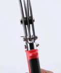 16-142 5-Blade Sheet Metal Crimper For HVAC Installations With Ergonomic RedLine Handles in hand