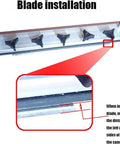 Blade installation guide for Heavy Duty Automatic Knife Grinder And Saw Blade Sharpener showing alignment and distance markings.