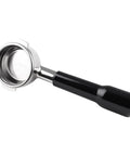 Bottomless 58mm Portafilter For E61 Group Heads, 2-Ear Naked Design, Compatible With Rancilio Expobar Rocket Espresso Machines, Includes Stainless 58mm Filter Basket For Cafe-Grade Extraction And Pro-Level Espresso Shots, showing top view with handle