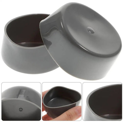 4 Pack Trailer Wheel Bearing Protector Caps 1.98 Inch Rubber Covers in grey, showcasing reusable design for easy installation.