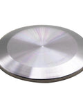 Front view of a stainless steel sanitary end cap for 1.5-inch tri-clamp ferrule (38 mm tube OD)