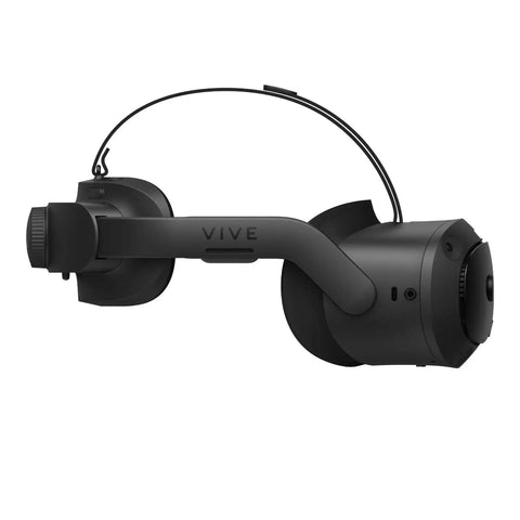 Side view of Focus Vision XR Headset Bundle With DisplayPort PC VR Streaming Kit For Standalone And PC VR Gaming, low latency.
