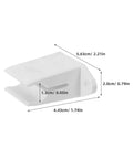 White plastic 2 Pack Retractable Awning Crank Bracket For RV Camper And Patio Shades Crank Holder With Mounting Screws Must Have Replacement For 13mm Roller Rod Easy Install