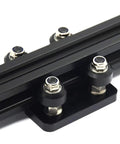 2040 European Aluminum Profile Pulley V Groove Compact Five Wheel Gantry Plate for 3D Printer Accessories with Black Aluminum Alloy Frame and Easy Mounting on Extrusions Durable Lightweight Build Dope for DIY Builders, black V-groove pulley plate on 2040 extrusion