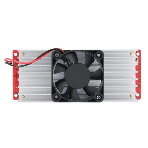 Beefy 1500W Boost Converter DC To DC Step Up Module with fan cooling, 10-60V to 12-97V output, shown from top view