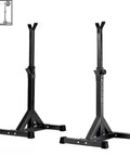 Home Gym Multi Function Weight Lifting Rack with adjustable height for squats and bench press, steel frame