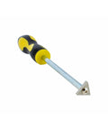 Carbide Tip Grout Removal Hand Tool With Soft Grip Reversible Triangle Blade For Detail Work In Tight Spots Great For Grout Mortar Caulking Residue Cleanup And Precision Scraping, soft grip handle and triangular blade