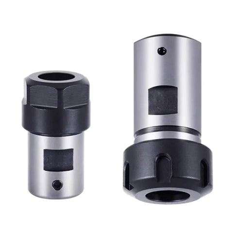 Bulletproof Spindle Motor Extension Shank Adapting ER8 ER11 ER16 ER20 Collets for CNC Milling Machines and Lathes, steel body.