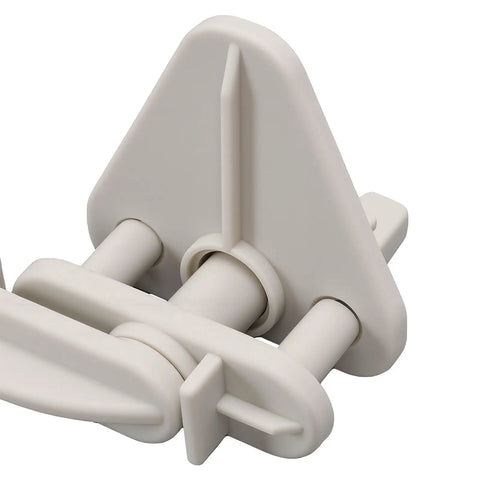 Rock Solid Left Pontoon Gate Latch Fits 1 To 1.25 Inch Square Boat Frames, beige marine latch with durable design for secure fastening.