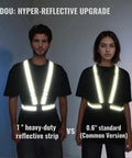 Road Ready Heavy Duty High Vis Safety Strap Vest Engineered For Day Shift Workers Demanding Peak Night Glow And Bulletproof Polymer Straps That Will Never Tear Up In Comfortable Oversized Cut, shown with heavy-duty reflective strip.