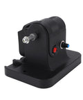YDuupxe Cordless Mini Bench Grinder With 100W Copper Motor, showing black base and speed control adjustments for metal polishing.