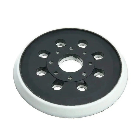 4 Pack 5 Inch Orbital Sander Replacement Pads With Snap-On Soft Interface For Ex125-1AE GEX125-1AE Sanders showing black and white round pad