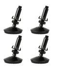 8 Piece Heavy Duty Furniture Leveling Feet Set for cabinets tables and chairs with black adjustable threaded base for uneven floors.