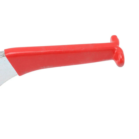 Close-up of red handle on Beefy Heavy Duty Adjustable Toggle Latch Clamp Grip Up To 4008 Lbs For Machinery Ironwork And Home Decor