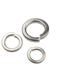 20-100Pcs GB93 A2 Spring Split Lock Washer Elastic Gasket Pack For M1.6 To M12 Bolts And Nuts, Heavy Duty Metal Spring Steel