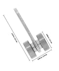 Rock Solid Double Bearing Sliding Door Pulley With Hella Smooth V Groove Wheel For Anti Sagging Barn Door Hardware and Heavy Duty Metal Track Caster Roller Replacement Kit dimensions and design overview.