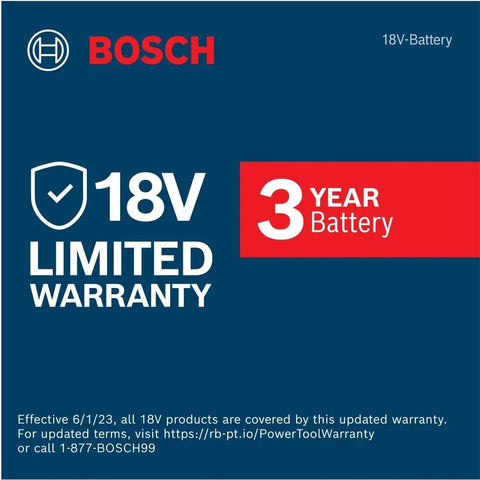 18V CORE18V Lithium Ion 4Ah Advanced Power Battery Two Pack 18V limited warranty text with 3-year warranty notice