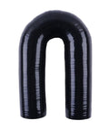 Front view of 180 Degree U Bend Silicone Hose Coupler 1 Inch ID 4 Ply Reinforced, Heavy Duty Heat and Vacuum Resistant Engine Turbo Air Intake Boots Intercooler Throttle Body Industrial Tube.