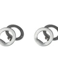 Front view: 4-pack of 1-in trailer wheel spindle washers with tangs for EZ Lube axles; zinc-plated steel.