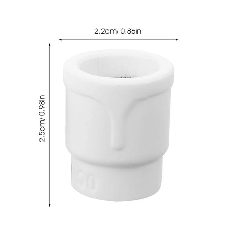 Upgrade Your Setup With High Heat Resistant TIG Gas Lens Nozzle And Ceramic Cup, white ceramic nozzle, 2.2cm diameter, 2.5cm height.