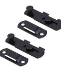 2pcs Stainless Steel Black Right Angle Door Hasp Latch for Gates. Set includes two durable black latches designed for gates.