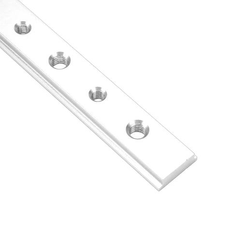 Miter T Slot Jig Track For Woodworking Aluminum Alloy Guide Rail 450mm 18in detail showing threaded slots
