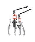 Heavy Duty Hydraulic Puller, Three Claw Bearing Removal Tool, Hub Extractor Wrench, showcasing two sizes with red and silver design.