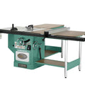Heavy Duty Shop Rockstar With Kickass 12 Inch Table Saw Featuring A Powerhouse 7.5 HP Motor and steady three phase 220 volt setup.