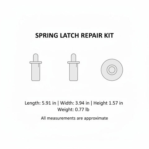 Cabinet Latch Repair Kit With Spring Pins And Staples 130-Piece Hardware Set For Replacing Worn Components And Reattaching Unlatched Doors Durable Metal Pins And PP Plastic Staples Easy Home Improvement Fix, 5.91x3.94x1.57 in