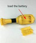 Open battery compartment of Two Pack Cordless LED Work Lights With Magnetic Bases And Swivel Holders, showing where batteries load
