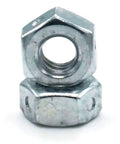 Heckin Tight Grip Heavy Duty Two Way Reversible Lock Nuts Zinc Plated Steel stacked for visibility, showcasing split design.