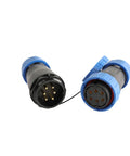 TY28 Waterproof Docking Connector 6 Pin Panel Mount for control panels, electronic enclosures, and portable devices, IP68 rated