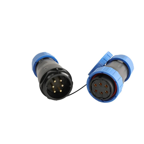 TY28 Waterproof Docking Connector 6 Pin Panel Mount for control panels, electronic enclosures, and portable devices, IP68 rated